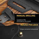 Crazy Horse Leather Waist Pack Phone Bag Belt Loop Hook Waist Pouch Brown