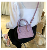 Crocodile Pattern PU Leather Crossbody Bag Chain Shoulder Handbag Mini Purse