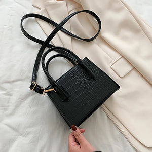 Crocodile Pattern PU Leather Crossbody Bag Chain Shoulder Handbag Mini Purse