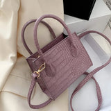 Crocodile Pattern PU Leather Crossbody Bag for Women Chain Shoulder Handbag