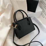 Crocodile Pattern PU Leather Crossbody Bag Chain Shoulder Handbag Mini Purse