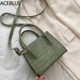 Crocodile Pattern Crossbody Bag Chain Shoulder Handbag