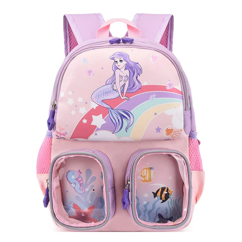 Girls' Cartoon Schoolbag for Primary School Students