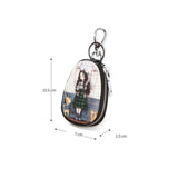 Cat Painted Key Bag Women Pu Leather Key Wallets