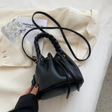 Vintage Leather Shoulder Bag for Women Crossbody Girls