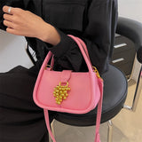 Grape Beading PU Leather Tote Bag for Women