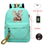 Demon Slayer Anime Travel Bag Teenagers Unisex Harajuku School Sports Bag