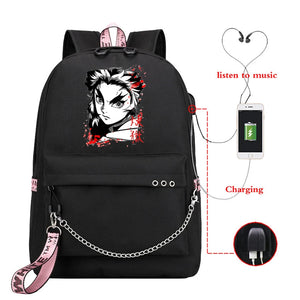 Demon Slayer Anime Travel Bag Harajuku School Bag for Teens