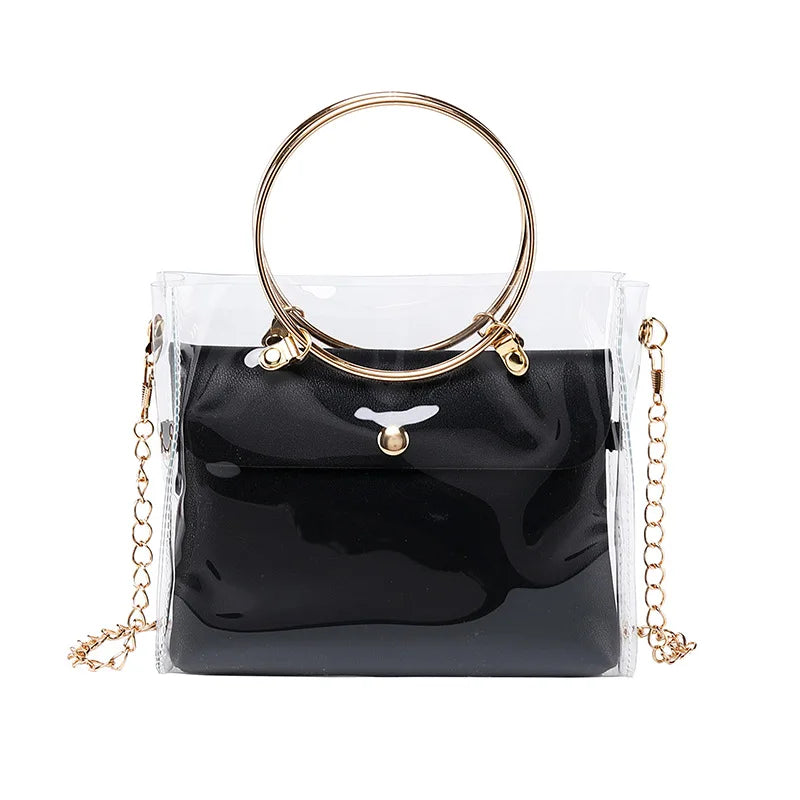Small Transparent PVC Bucket Shoulder Bag