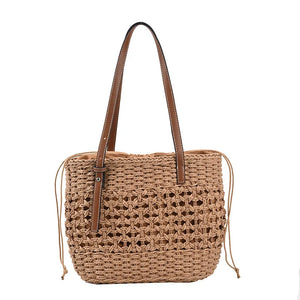 Woven Straw Crossbody Bag for Women Summer Beach Handbag