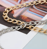 Metal Chain Waist Belt with Letter Bag Box Women European Ins Mini Fanny Packs