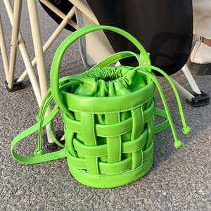 Women's Small Bucket Bag Soft Leather Shoulder Crossbody Bag