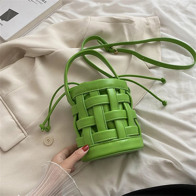 Women's Small Bucket Bag Soft Leather Shoulder Crossbody Bag