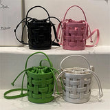 Women's Small Bucket Bag Soft Leather Shoulder Crossbody Bag
