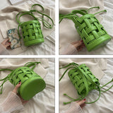 Women's Small Bucket Bag Soft Leather Shoulder Crossbody Bag