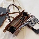 Green Silver Pu Leather Handbag Large Capacity Tote Lady Messenger Bag