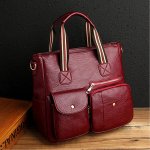 Soft Leather Women's Tote Bag Handbag Crossbody Bags