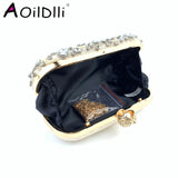Diamond Colorful Stone Clutch Wedding Purse Shoulder Bag
