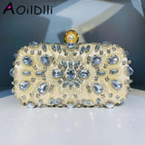 Diamond Colorful Stone Clutch Wedding Purse Shoulder Bag