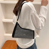 Diamond Underarm Bags for Women PU Leather Handbag Shoulder Messenger Bag