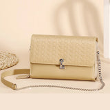 Double Layer Women Shoulder Bags Chain Lock Small Handbag Crossbody Purse