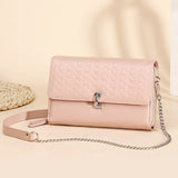Double Layer Women Shoulder Bags Chain Lock Small Handbag Crossbody Purse