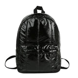Waterproof Glossy Backpack Casual Bag for Women