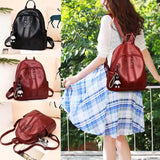 Women Ladies Backpack Travel PU Leather Small Shoulder School