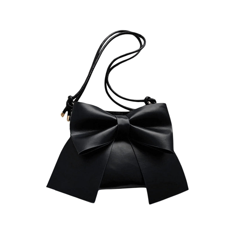 Solid Bowknot Handbag Underarm Tote Bag for Women