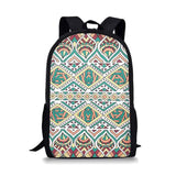 Tribal Geometry Print School Backpack Waterproof Mochila Femenina