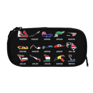 F1 Calendar Pen Box Student School Anime Zipper Pen Bag