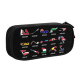 F1 Calendar Pen Box Student School Anime Zipper Pen Bag