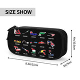 F1 Calendar Pen Box Student School Anime Zipper Pen Bag