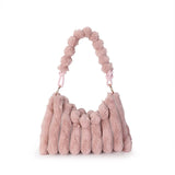 Wool Fur Shoulder Bags Winter Handbags Totes 5 Colors