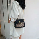 Fall Chain Shoulder Messenger Bag Weave Crossbody Bags