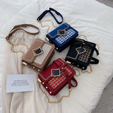 Fall Chain Shoulder Messenger Bag Weave Crossbody Bags