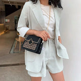 Fall Chain Shoulder Messenger Bag Weave Crossbody Bags