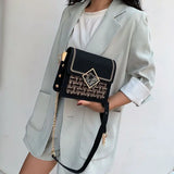 Fall Chain Shoulder Messenger Bag Weave Crossbody Bags