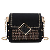 Fall Chain Shoulder Messenger Bag Weave Crossbody Bags