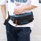 Contrasting Colors Fanny Pack Waist Bag Sling Chest Shoulder Backp