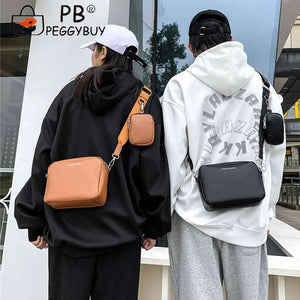 2 in 1 Messenger Bags Camera Headphone Pouch Crossbody Handbags