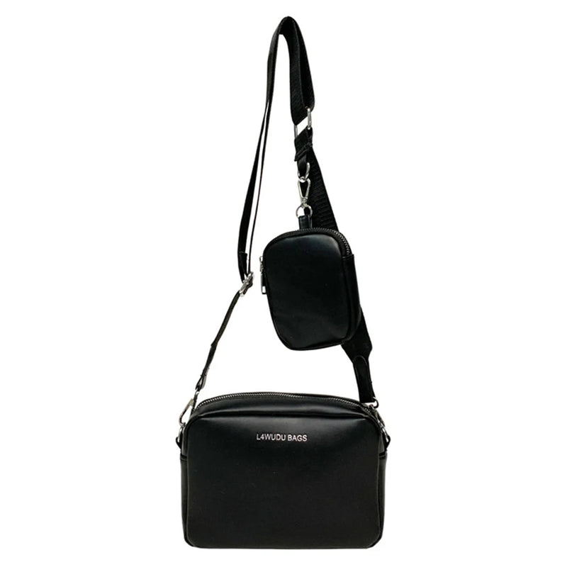 2 in 1 Messenger Bags Camera Headphone Pouch Crossbody Handbags