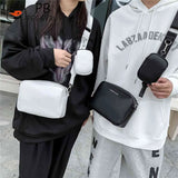 2 in 1 Messenger Bags Camera Headphone Pouch Crossbody Handbags