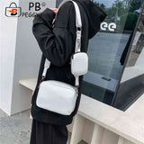 2 in 1 Messenger Bags Camera Headphone Pouch Crossbody Handbags