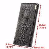 3D Crocodile Grain Women Long Wallets Embossed Female Wallet Clutch Purses
