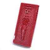 3D Crocodile Grain Women Long Wallets Embossed Female Wallet Clutch Purses