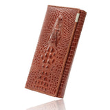 3D Crocodile Grain Women Long Wallets Embossed Female Wallet Clutch Purses