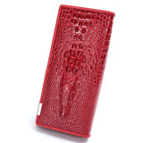 3D Crocodile Grain Women Long Wallets Embossed Female Wallet Clutch Purses