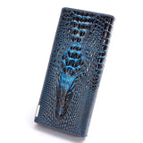 3D Crocodile Grain Women Long Wallets Embossed Female Wallet Clutch Purses