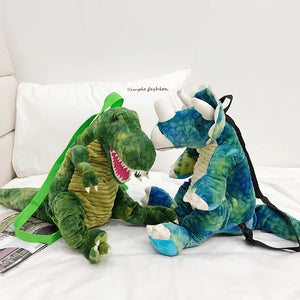 3D Dinosaur Backpack Plush Bag for Kids